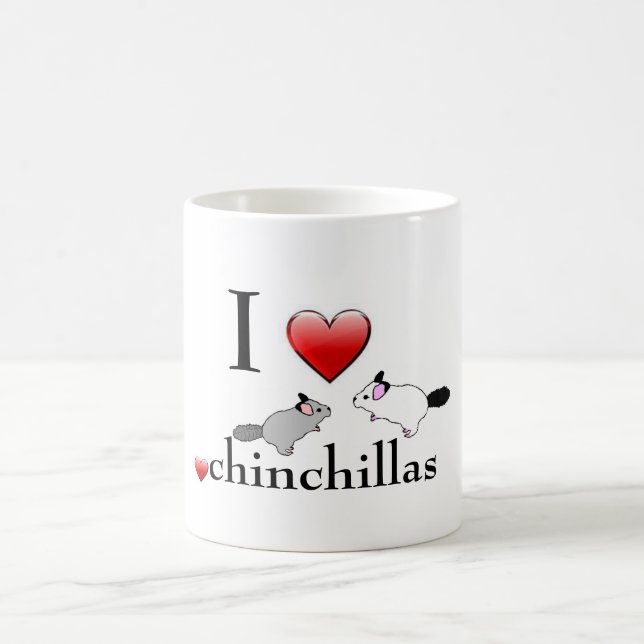 ¡Muy lindo! Amo la taza de café de las chinchillas (Centro)