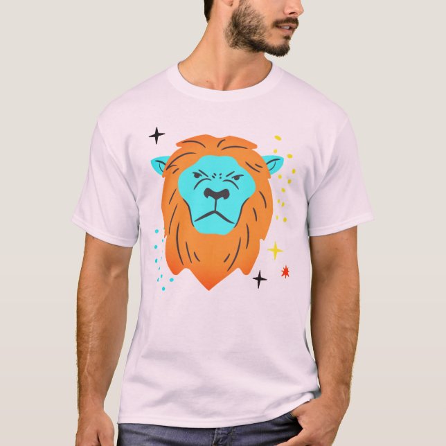 Muy lindo diseño de camisetas de león (Anverso)