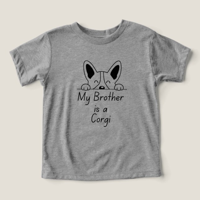 'My Brother is a Corgi' Playful Dog Loving Family (Diseño delantero )