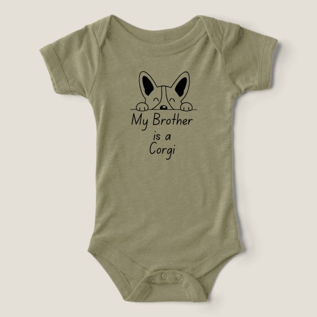 'My Brother is a Corgi' Playful Dog Loving Family (Diseño delantero )