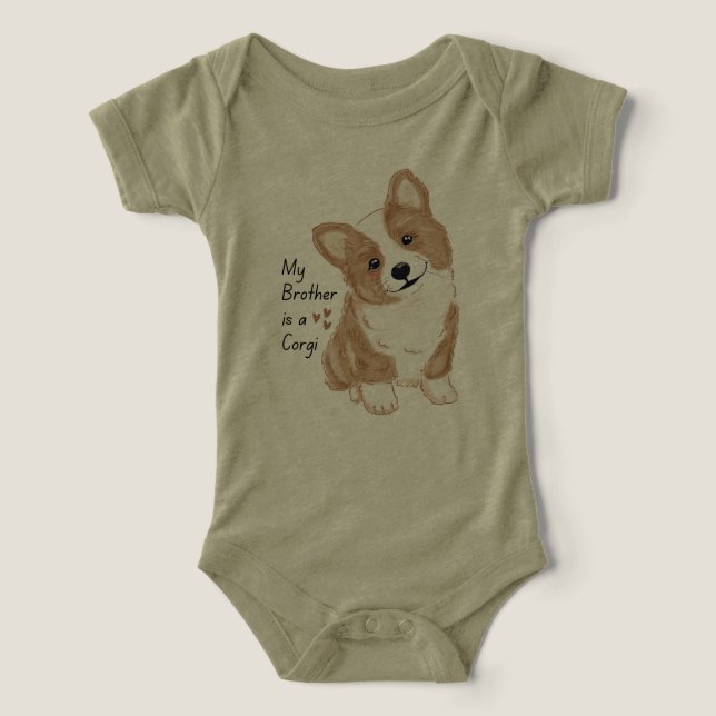 'My Brother is a Corgi' Playful Dog Loving Family (Diseño delantero )