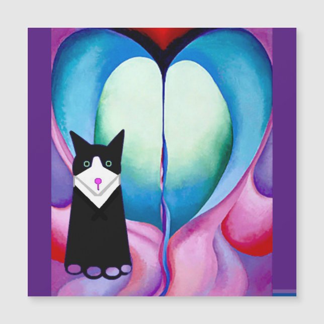 My Cat, Jellybean y Georgia O’Keeffe Art, (Anverso)