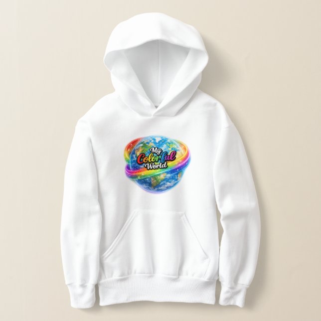 My Colorful World Rainbow Globe Hoodie (Distribución )