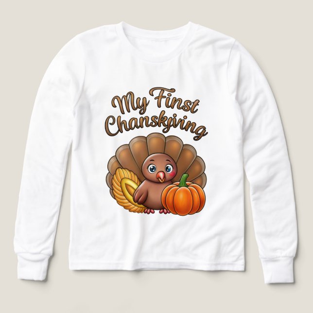  My First Thanksgiving Turkey Tee (Diseño frontal)