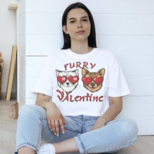 My Furry Valentine Tee: Camisa Retrato Mascota Per