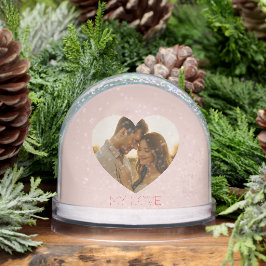 My love Minimal couple custom Snow Globes