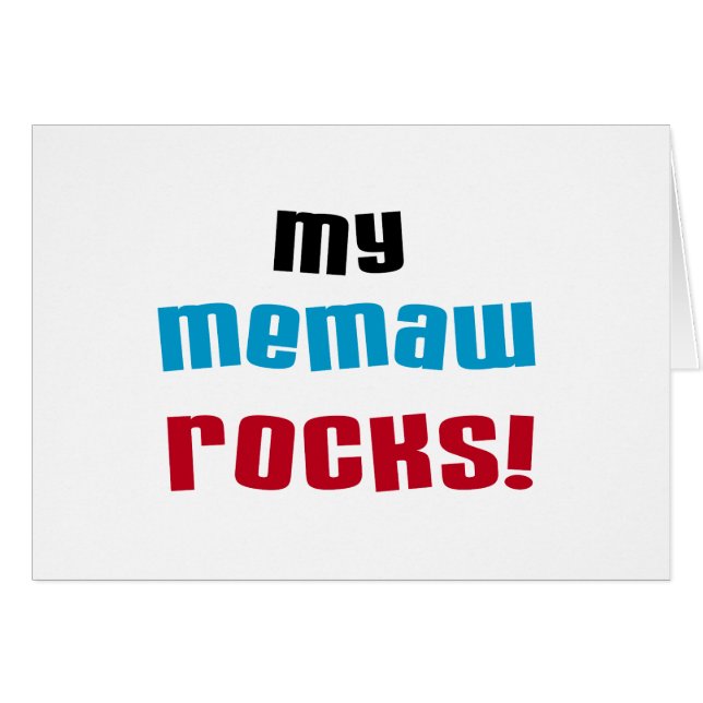 My Memaw Rocks camisetas y regalos (Anverso (Horizontal))