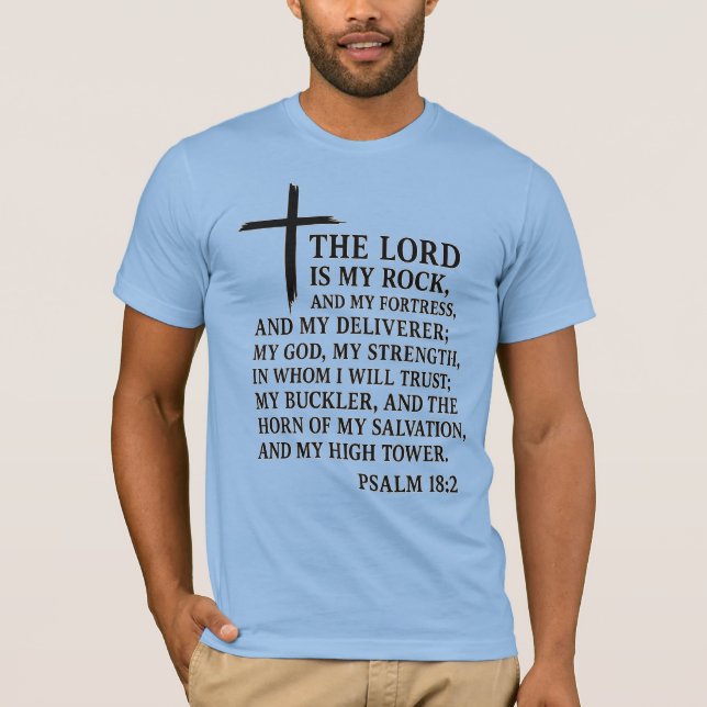 My Rock, My Fortress - Salmo 18:2 Camiseta (Anverso)