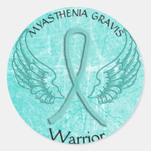 Myasthenia Gravis Angel Wings Warrior Pegatina