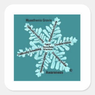 Myasthenia Gravis Awareness Square Pegatinas