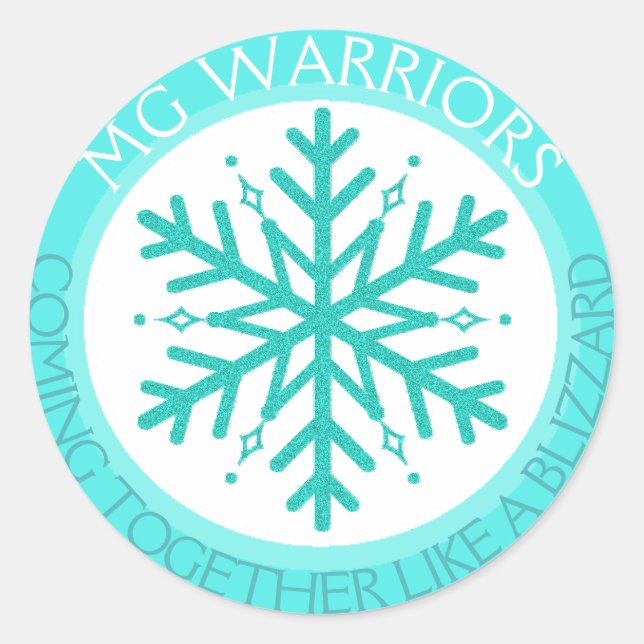 Myasthenia Gravis No Two Snowflakes pegatina (Anverso)