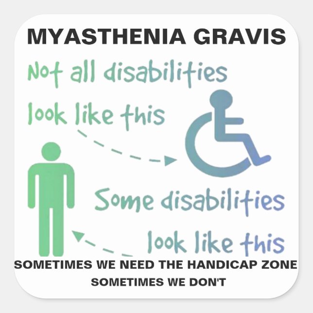 Myasthenia Gravis PEGATINA (Anverso)