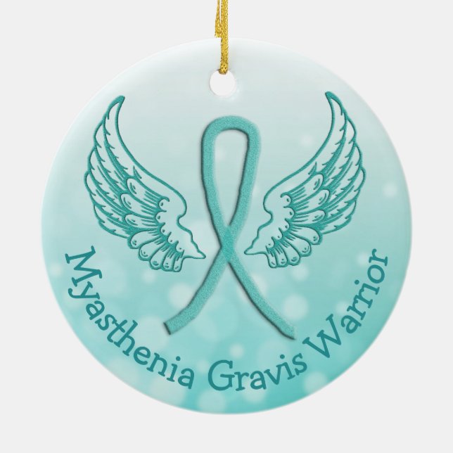 Myasthenia Gravis Snowflake Ornamento de Navidad (Atrás)