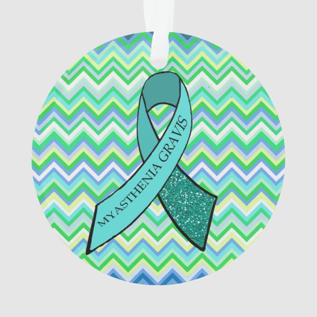 Myasthenia Gravis Snowflake Ornamento de Navidad (Reverso)