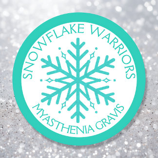 Myasthenia Gravis Snowflake Warrior pegatina