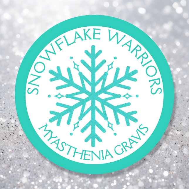 Myasthenia Gravis Snowflake Warrior pegatina (Subido por el creador)