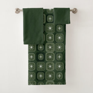 Mydeas Cuadrados retro de la línea verde oscuro