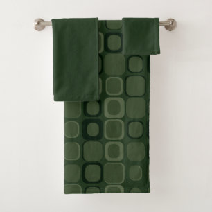 Mydeas Cuadrados retro modesto verde oscuro