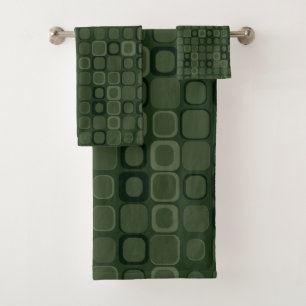 Mydeas Cuadrados retro modesto verde oscuro