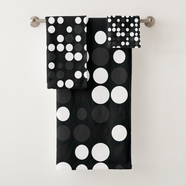 Mydeas | Pequeños puntos retro gris negro y blanco (In situ)