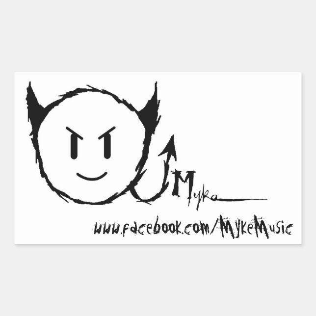 Myke Rectangle Pegatina (Anverso)