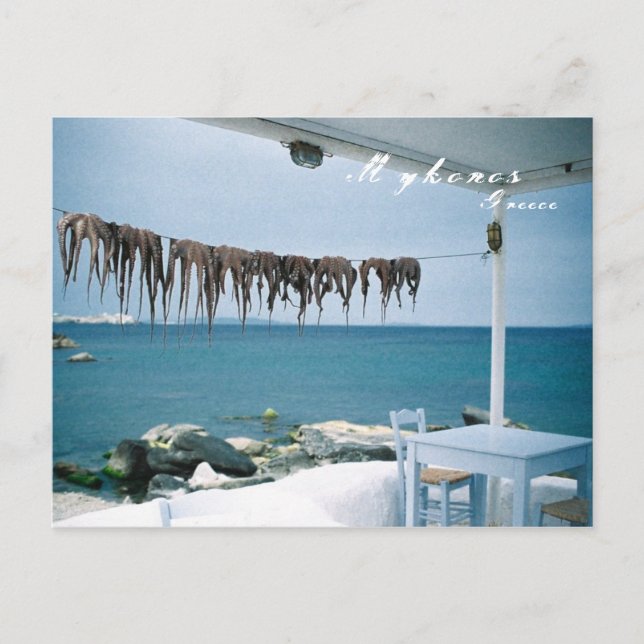 Mykonos, tarjeta postal de Grecia (Anverso)