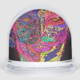 Myriad of Colors Female Silhouette Snow Globe