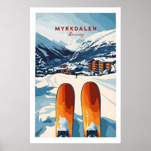 Myrkdalen Noruega Impresión - Arte de Estación de 