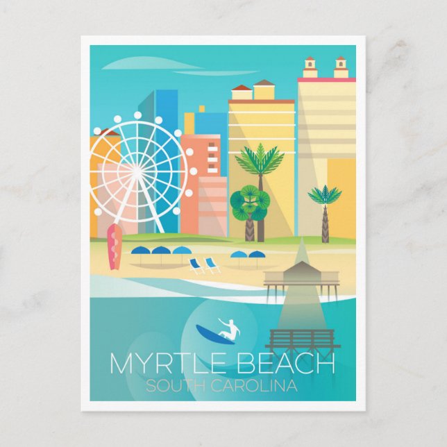 Myrtle Beach, postal de Carolina del Sur (Anverso)