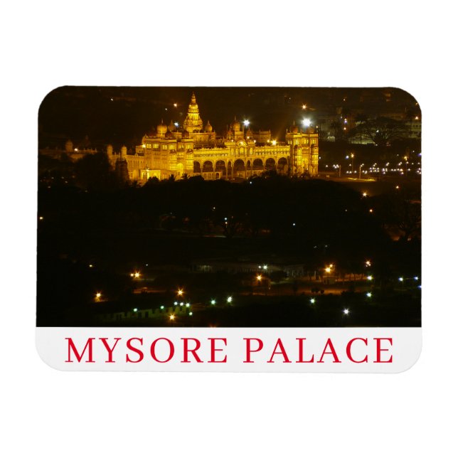 Mysore Palace en el imán de la nevera nocturna (Horizontal)