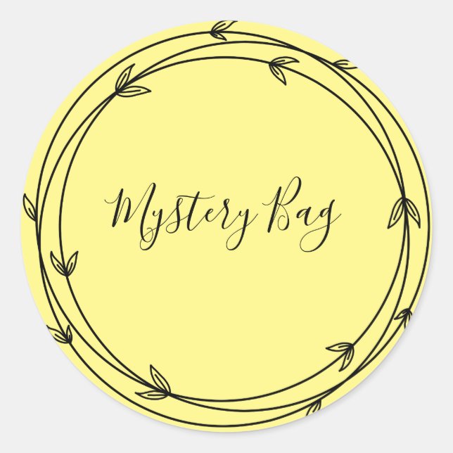 Mystery Bag Surprise Classic Round Pegatina (Anverso)