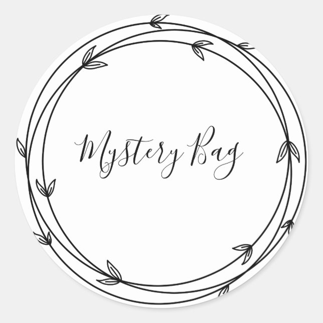 Mystery Bag Surprise Classic Round Pegatina (Anverso)