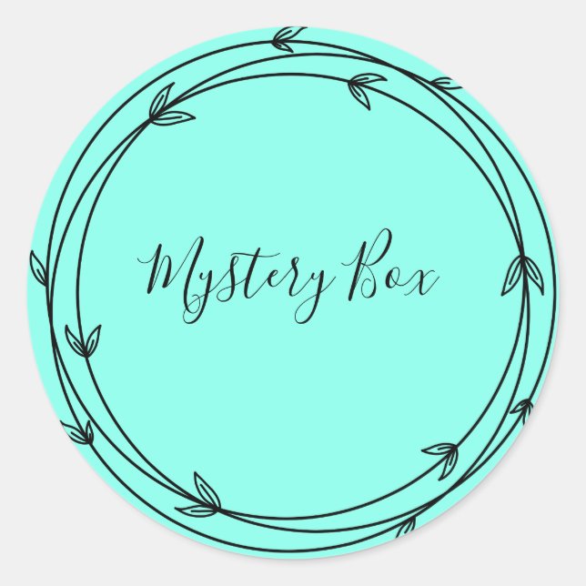 Mystery Box Surprise Classic Round Pegatina (Anverso)