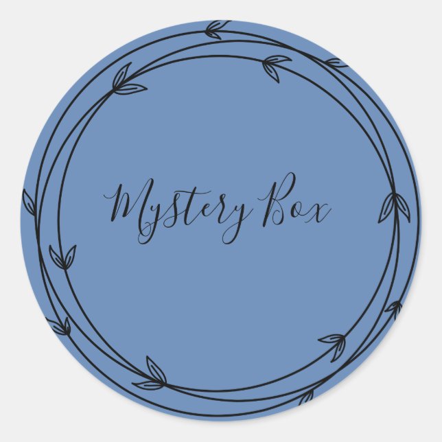 Mystery Box Surprise Classic Round Pegatina (Anverso)