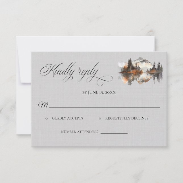 Mystic Autumn Wedding RSVP card (Anverso)