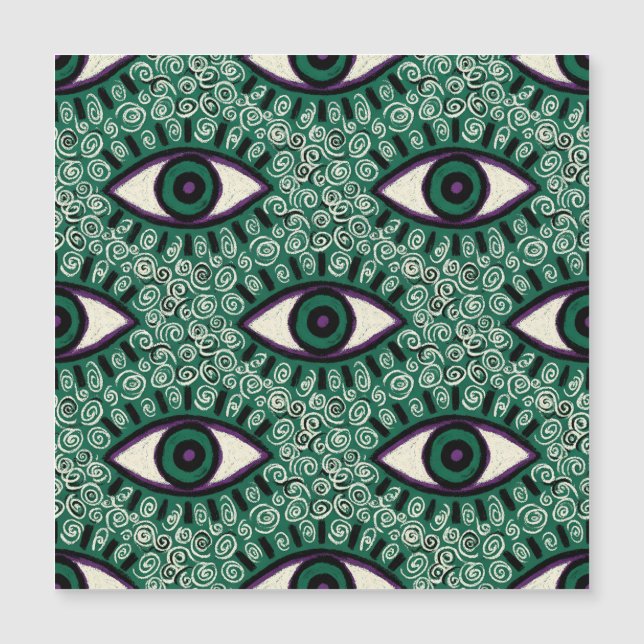 "Mystic Emerald Eyes" - Psychedelic Swirl Seamless (Anverso)