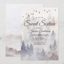 Mystic Forest Sweet 16 Invitaciones