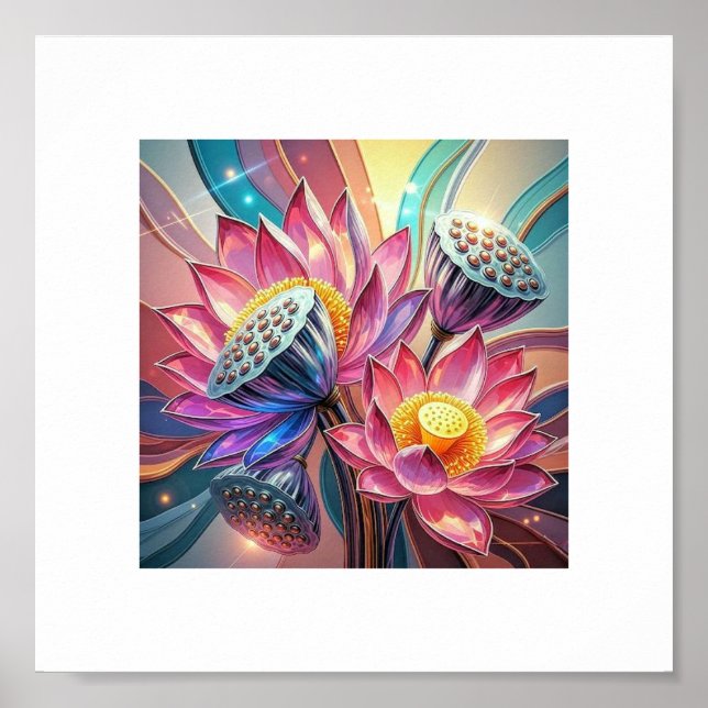Mystic Lotus Bloom - Arte Floral Sagrado para Enli (Frente)