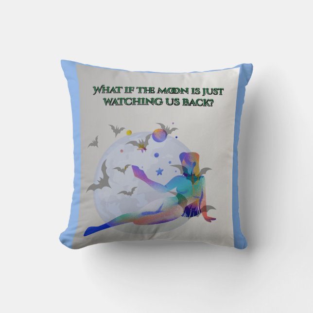 Mystic Moon Gaze – Diseño de Almohada Celestial (Anverso)