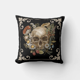 Mystic Skull Vintage Black Cojín decorativo