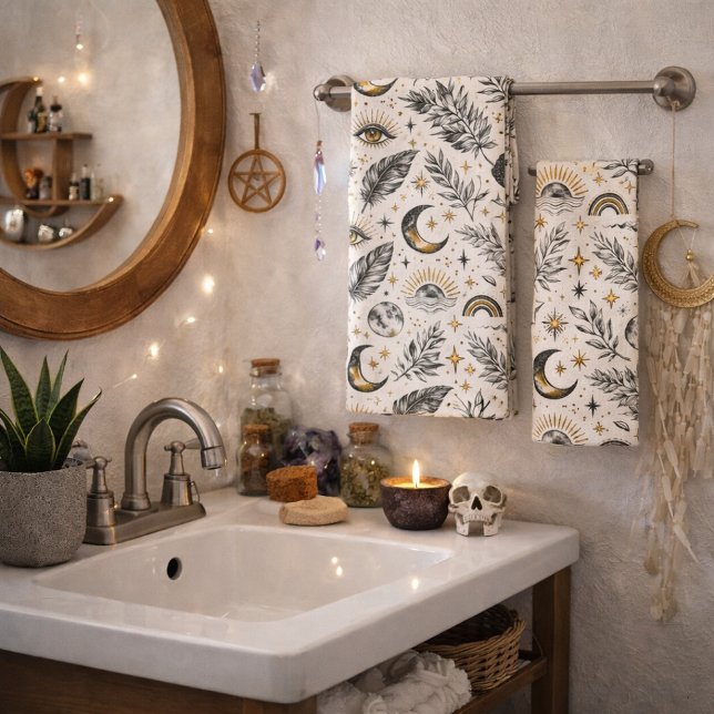 Mystical Celestial Moon Stars Pattern (Subido por el creador)