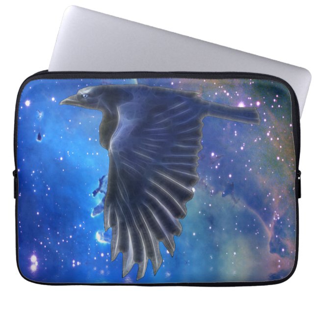 Mystical Flying RAven y funda para portátiles en e (Frente)
