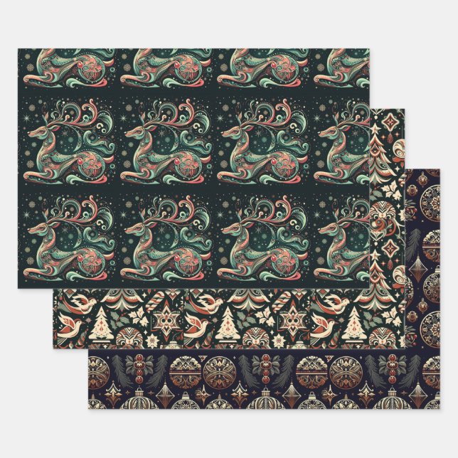 Mystical Noir: Papel artístico de Navidades de ton (Set)