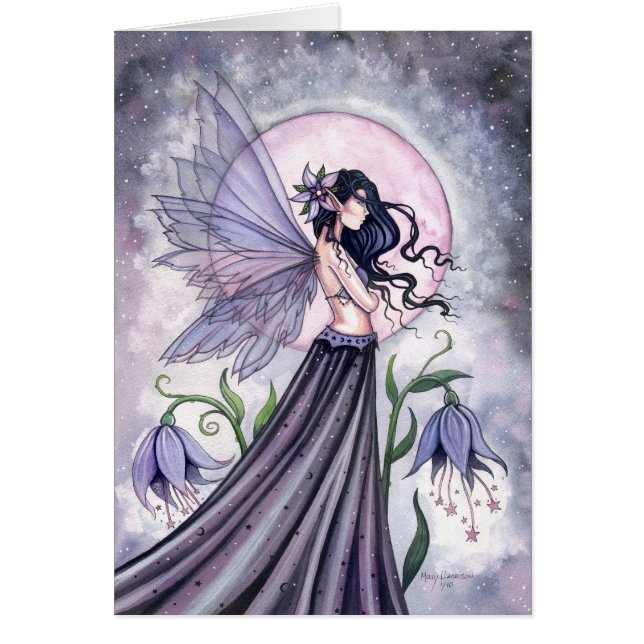 Mystical Purple Night Fairy Card de Molly Harrison (Frente)
