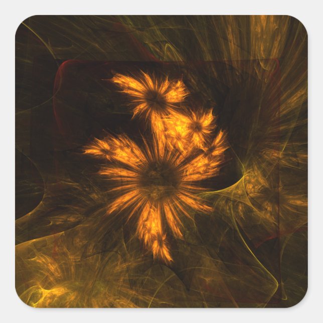 Mystique Garden Resumen Pegatina de Art Square (Anverso)