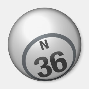 N 36 imán de bolas de bingo