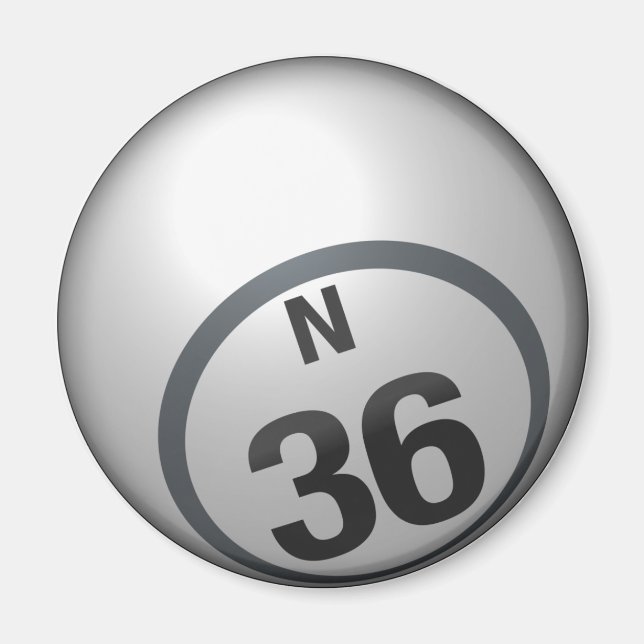 N 36 imán de bolas de bingo (Frente)