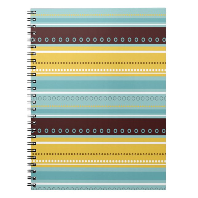 N azul Brown raya el diario del cuaderno (Frente)