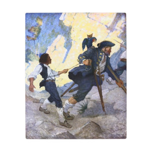N. C. Wyeth Long John Silver y su Poster Parrot
