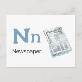 N es para periódico - Tarjeta Flash Alphabet